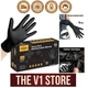 Ultra-Strong 6-Mil Black Nitrile Disposable Gloves - Medical & Food Safe, 100ct