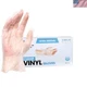 Industrial Grade Vinyl Gloves - Medium, Clear, Powder-Free, 100-Count Pack