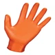 Sas Safety 66572 Astro-Grip Powder-Free Nitrile Gloves Orange Medium 7 Mil