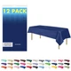 ZIMPLEWARE Premium Navy Blue Plastic Table Cloth Disposable (12 Pk) Plastic T...