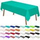 PARTY ULYJA Teal Plastic Tablecloths 2 Pack Disposable Table Covers 54 x 108 ...