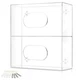 Double Glove Box Holder Wall Mount Dispenser - Disposable Transparent 