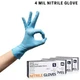 Kingfa Blue Nitrile Gloves Powder Free Disposable 4 Mil Thickness (100/1000)