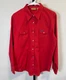 Wrangler Womens Red Pearl Snap Long Sleeve Western Shirt Size XL LW2001R