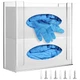 Wall Mounted Acrylic Glove Box Holder Double Dispenser Floating Glove Box Org...