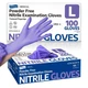 Supmedic Nitrile Exam Gloves, 3.5 Mil Powder-Free Large, Large (Blue Violet) 