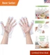 100 pcs Plastic Disposable Gloves,Disposable Gloves, One Size Fits Most