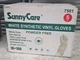 Case of (1000) 7501 SunnyCare Size Small White Synthetic Gloves - 4 Cases Ava!