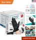 Disposable Vinyl Exam Gloves 4 Mil X-Large Black Latex-Free Food Medical