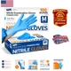 Blue Disposable Nitrile Gloves - 100 Count, Cut and Tear Resistant, Ambidextrous