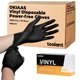 Black Pink Disposable Vinyl Gloves, Latex~Free, Powder~Free, 100 Count