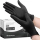 Fifthpulse Black Vinyl Disposable Gloves - Powder and Latex Free Medical Exam Gl