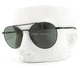 Giorgio Armani Sunglasses AR 6156 3001/71 Matte Black Metal Green Tint with Case