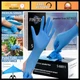 Blue Disposable Nitrile Exam Gloves - 200 PCS, 3.5mil, Powder-Free, Latex-Free,