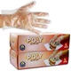 Disposable Poly Gloves - Power Free - Sunset Brands - 1,000 gloves(2 pack) Large