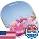 Fellowes Photo Gel Mouse Pad Wrist Rest Microban - Pink Flowers 9179001