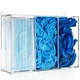 Hairnet & Shoe Cover Dispenser Triple Disposable Plastic Glove Box Holder wit...