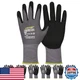 Loccef Work Gloves Microfoam Nitrile Coated-6 Pairsseamless Knit Nylon