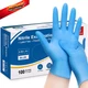 Schneider Nitrile Exam Disposable Gloves for Medical, Cleaning, Medium, Blue 