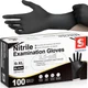 Black Nitrile Gloves, Powder Free, Disposable Gloves Latex Free for Medical Exam