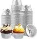300PCS Aluminum Foil Ramekin, Disposable 4 Oz Aluminum Cupcake with Aluminum ...