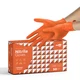 WeCare 8 mm Nitrile Heavy Duty Diamond Gloves Powder Latex Free Orange 50 Ct LG
