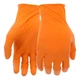 Large Orange 6 Mil Thick 100% Nitrile Disposable Work Gloves with Textured Grip