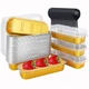 LNYZQUS Disposable Baking Tins Foil Mini Pans with Lids 50 Pack, 6.8Oz 6.5"X2.5"
