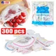 300Pcs Food Cover Disposable Plastic Wrap Elastic Food Covers For Fruit Bowl Cup