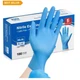 Blue Nitrile Exam Gloves - 100 Count Medium, Powder-Free and Puncture Resistant