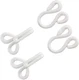 Lakesstory Sewing Hook and Eyes Closure Fur Hook and Eyes White Covered for Fur