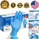 Versatile Blue Disposable Nitrile Gloves - Latex-Free & Waterproof, 100 Count