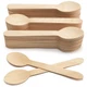 100PCS Wooden Spoons Disposable Wood Cutlery Spoon Biodegradable Compostable