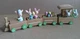 1983 ENESCO Easter Bunny Wooden Train Express with Box ( E-3477 )
