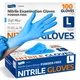 100 Count Nitrile Exam Gloves Latex Free Disposable Blue