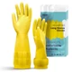 FMP Brands Yellow Large 12 Pair Pack of 15 Inch Extra Long Rubber Dishwashing...