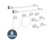 Franklin Brass DS2400PC Futura 4 PC Set Towel Bar Ring Hook & TP Holder - 2 Pack