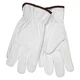 MCR SAFETY 3613S Leather Gloves,White,S,PR 20JF39