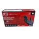 AMMEX X3 Black Nitrile Latex Disposable Gloves Medium BX344100 - 100 Pcs