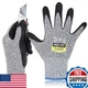 DEX FIT Level 5 Cut Resistant Gloves Cru553, 3 Pairs, Grey, XL, Touchscreen