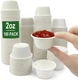 2 Oz Disposable Bagasse Fiber Souffle Cups 100Pk, 100% Natural Biodegradable Com