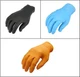 Black/Blue/Orange Nitrile Medical Exam Disposable Gloves, Powder Free, 4 - 8 Mil