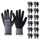 HPHST Nitrile Work Gloves SF001TS,Micro X-Large (Pack of 12), Grey 12 Pairs 