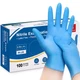 Schneider Nitrile Exam Disposable Gloves for Medical, Cleaning, Medium, Blue 