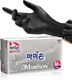 Black Nitrile Disposable Gloves, Powder-Free, Latex-Free, 4 Mil, 100 Count, Food