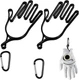 Golf Glove Holder - 2 Pack Glove Stretcher Hanger with Keychain, Plastic & Metal