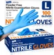 Blue Powder‑Free Disposable Nitrile Gloves 100 Ct. Latex‑Free Safety Protection