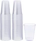 7 Oz Clear Plastic Cups [100 Count] Disposable Cold Drinking Cups for Parties, E