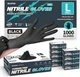 Beastek Black Disposable Nitrile Exam Gloves 100 Pcs 4Mil Chemical Resistant Pow