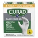 Curad Basic Care 3G Stretch Vinyl Exam Gloves, Size Large, 300 Count, sealed